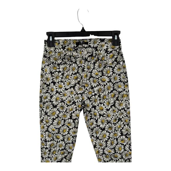 7 For All Mankind Daisy skinny jeans black white size 24 - Picture 4 of 12